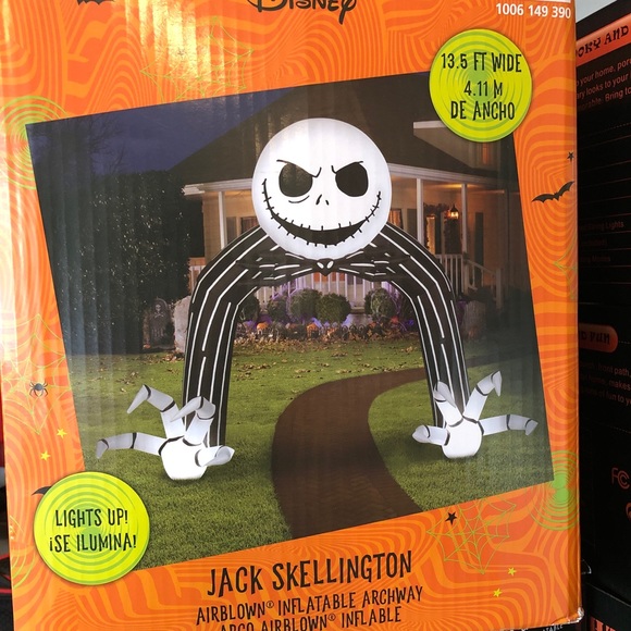 Disney Holiday 35 Jack Skellington Inflatable Archway Poshmark